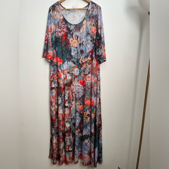 Soft Surroundings Nanette Dress Floral Multicolor Maxi Dress - Picture 3 of 15